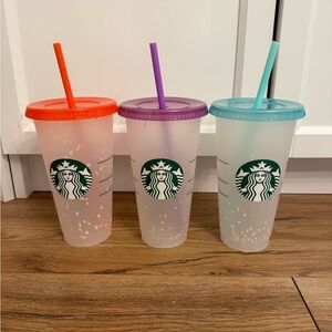 Starbucks Confetti Tumbler Cups Set of 3